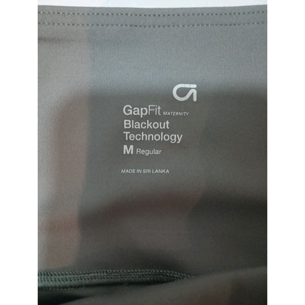 GapFit Maternity Leggings Size Medium Gray Blackout Technology Side Pockets - Picture 5 of 8